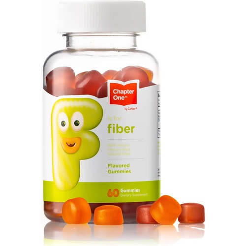  Zahler Chapter One Fiber Gummies, with Natural Chicory Root Soluble Fiber, Kosher, 60 Flavored Gummies