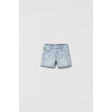 Zara RIPPED DENIM SHORTS