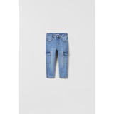Zara INDIGO SLIM FIT CARGO JEANS