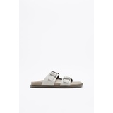 Zara TWO STRAP SUEDE SANDALS