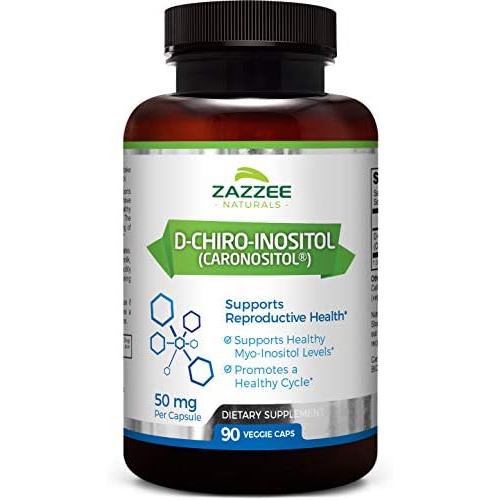  Zazzee D-Chiro-Inositol, 90 Vegan Capsules, 50 mg per Capsule, 3-Month Supply, Ideal Dosage for 40:1 Ratio with Myo-Inositol, Vegan, Non-GMO and All-Natural