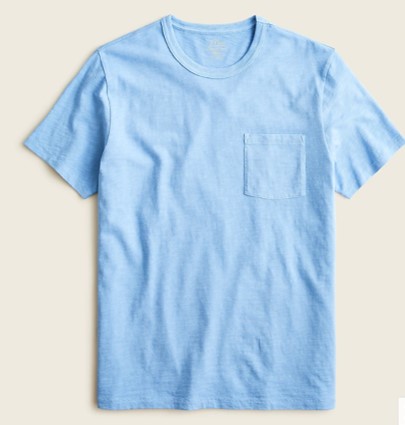  jcrew Slim garment-dyed slub cotton crewneck T-shirt 
